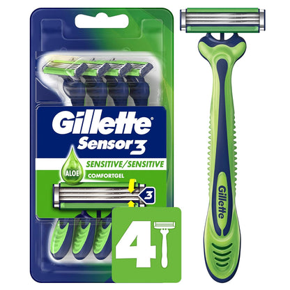 Gillette Sensor3 Sensitive Men's Disposable Razor