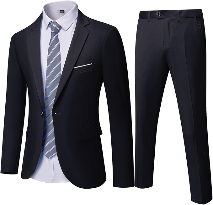 YND Men's Slim Fit 2 Piece Suit