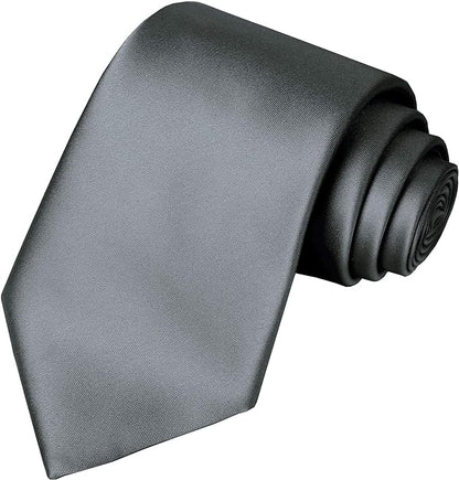 KissTies Solid Satin Gray Men's Tie