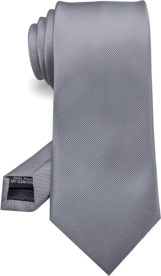 Rbocott Solid Gray Tie for Men