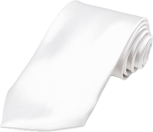 Sevenhead Satin Formal White Men's Tie