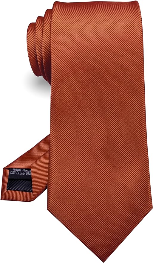 Rbocott Solid Brown Tie for Men