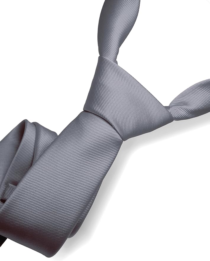 Rbocott Solid Gray Tie for Men