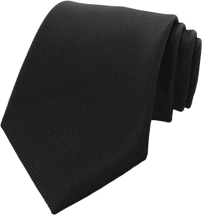 Rbocott Solid Black Tie for Men