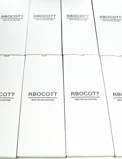 Rbocott Solid Black Tie for Men