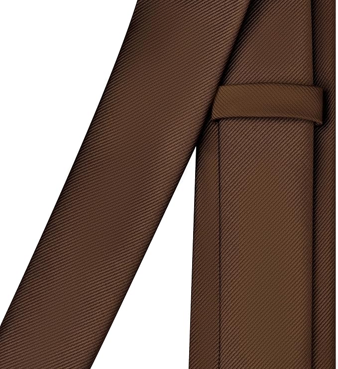 Branduce Solid Brown Tie for Men