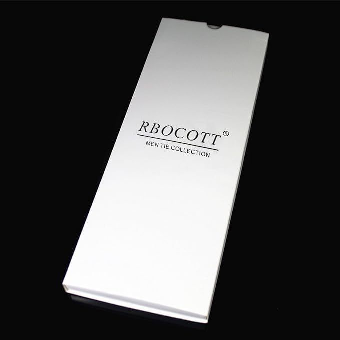 Rbocott Solid White Tie for Men