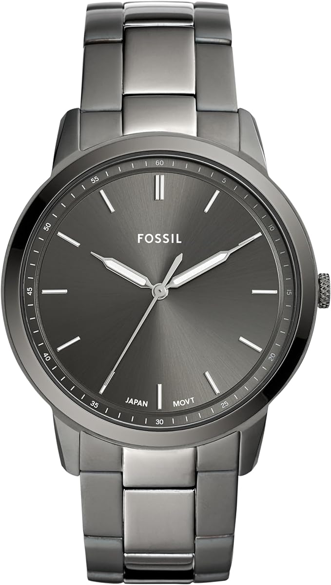 Fossil Minimalist Herrenuhr mit Metallarmband