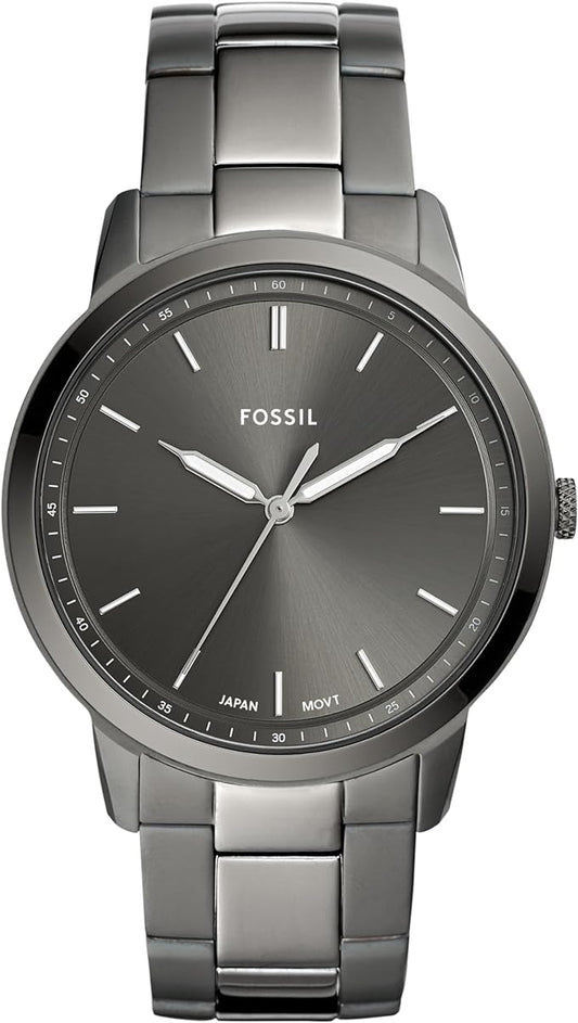 Fossil Minimalist Men's Watch with Metal Band