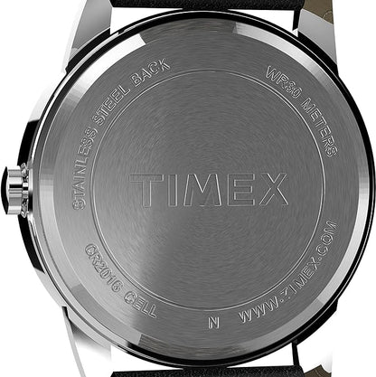 Timex Men's Easy Reader Watch with Leather Band (Blue)